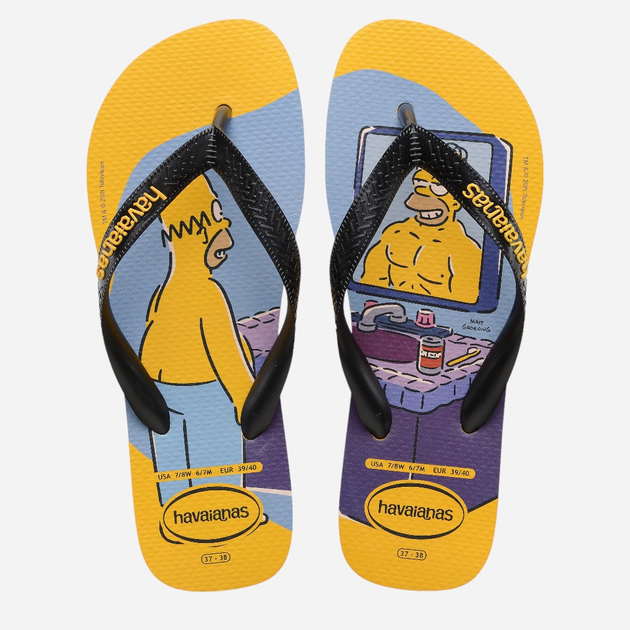 Klapki japonki męskie basenowe Havaianas 4137889.1740 47-48 (45-46BR) Żółte (7909989610169) - obraz 5