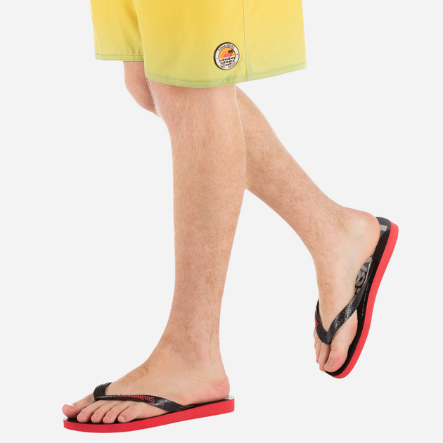 Klapki japonki męskie basenowe Havaianas 4145741.2090 41-42 (39-40BR) Czarny/Czerwony (7909690336501) - obraz 3