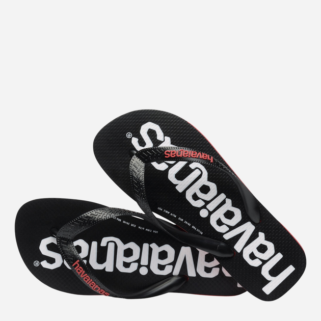 Klapki japonki męskie basenowe Havaianas 4145741.2090 41-42 (39-40BR) Czarny/Czerwony (7909690336501) - obraz 6