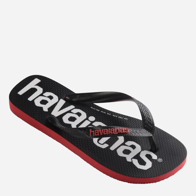Klapki japonki męskie basenowe Havaianas 4145741.2090 43-44 (41-42BR) Czarny/Czerwony (7909690336518) - obraz 5