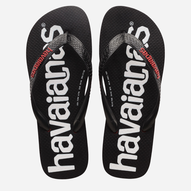 Klapki japonki męskie basenowe Havaianas 4145741.2090 41-42 (39-40BR) Czarny/Czerwony (7909690336501) - obraz 7