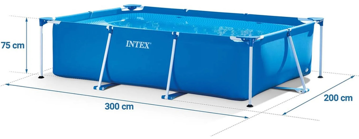 Basen stelażowy Intex 300 x 200 x 75 cm 28272 Niebieski (6941057400273) - obraz 5