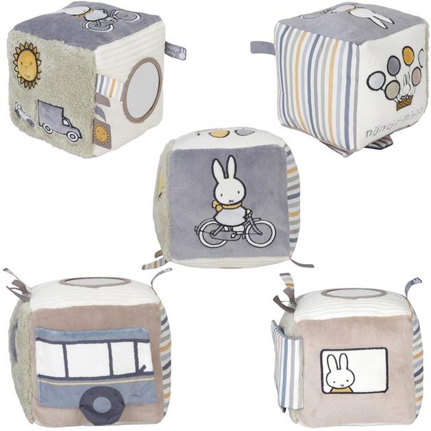 Kostka sensoryczna Miffy Fluffy Cubic Green NIJN927 (8713291669277) - obraz 3