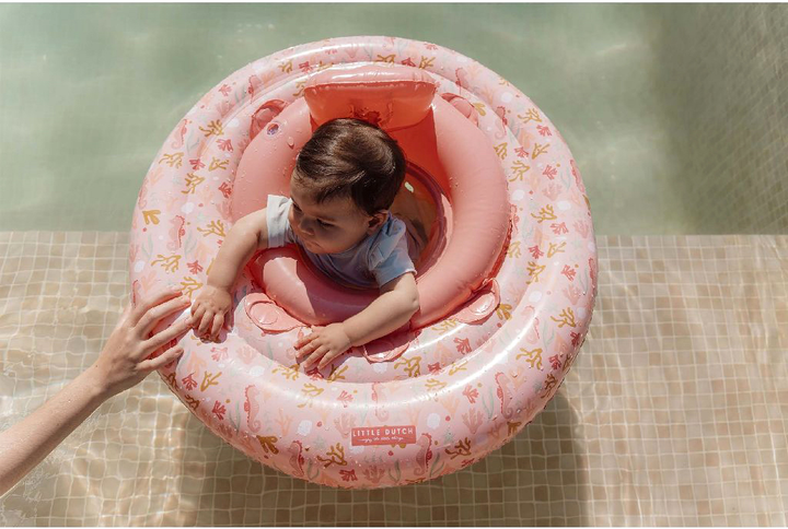 Колесо для купання Little Dutch Ocean Dreams Babyfloat рожеве 2012846 (8712051132266) - зображення 7