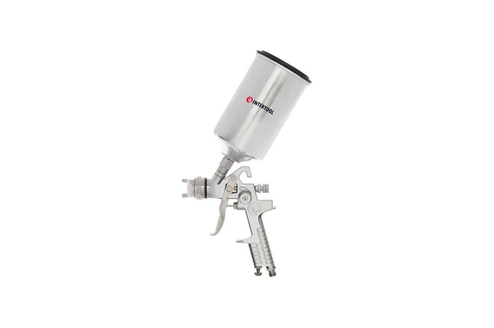 Пневмопістолет лакофарбовий HVLP Intertool верхній бак 1000 мол x 1.3 мм (PT-0107) - Фото 3 Пневмопістолет лакофарбовий HVLP Intertool верхній бак 1000 мол x 1.3 мм (PT-0107) - зображення 3