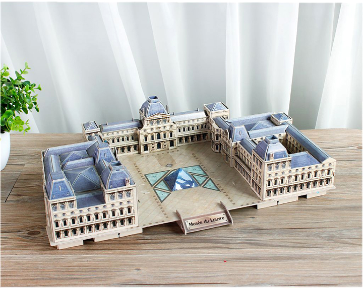 Пазл Cubic Fun 3D Лувр світлодіодний 137 деталей 2011414 (6944588205171) - зображення 5