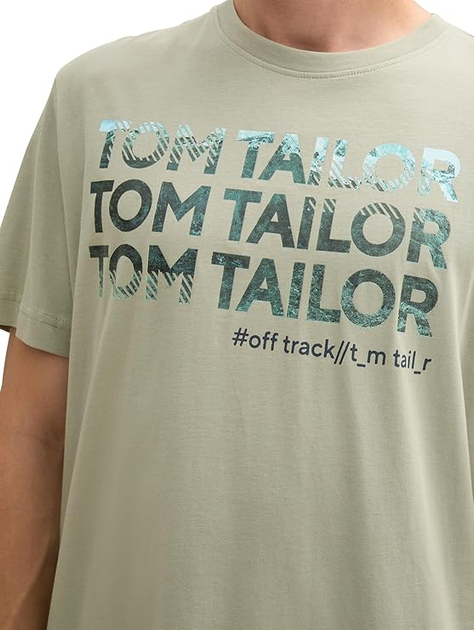 Футболка Tom Tailor Men's T-Shirt XL Фісташковий 1044032-15615 - изображение 3