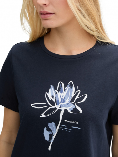 Футболка Tom Tailor women's T-shirt L Темно-синій 1045534-10360 - Фото 3 Футболка Tom Tailor women's T-shirt L Темно-синій 1045534-10360 - изображение 3