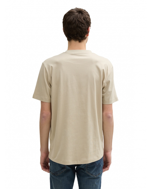 Футболка Tom Tailor Men's Denim Slim Fit T-Shirt S Бежевий 1037655-35723 - изображение 2