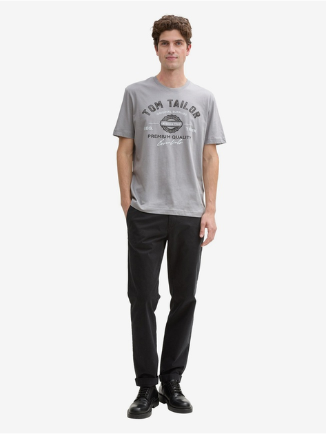 Футболка Tom Tailor LOGO TEE MEN'S T-SHIRT XXXL Сірий 1037735-32917 - изображение 4