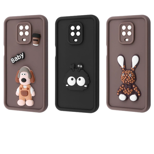 Чохол мультяшний з фігурками WAVE Pretty Things Case для Xiaomi Redmi Note 9S/Note 9 Pro brown/fluffy white - Фото 1 Чохол мультяшний з фігурками WAVE Pretty Things Case для Xiaomi Redmi Note 9S/Note 9 Pro brown/fluffy white - зображення 1