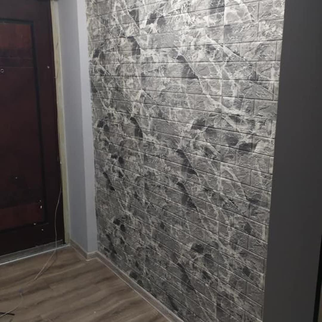 3D панель самоклеящаяся StickerWall под мрамор 770х700х3 мм серый - изображение 13