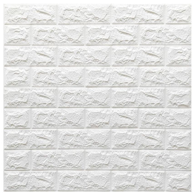 3D панель самоклеящаяся StickerWall под кирпич 770х700х3 мм белая - изображение 1