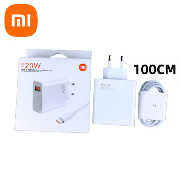 Зарядний пристрій 120W Xiaomi Mi + кабель Type-C Турбо зарядка 6A - зображення 2