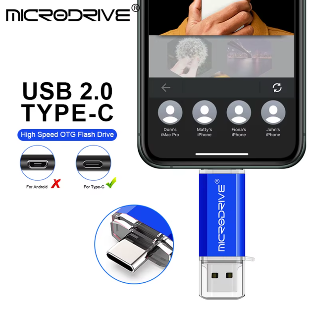 Флешка MicroDrive 128Gb USB Type-C Red - изображение 4