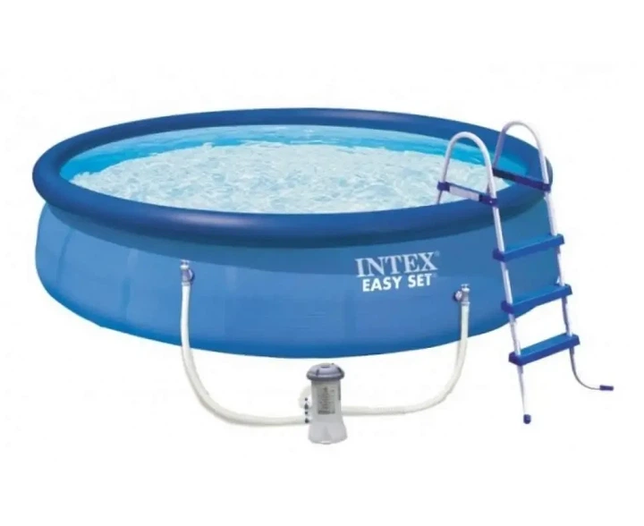 Надувной бескаркасный бассейн Intex 26168 с полным набором 457 x 122 см на 14141 л Голубой - изображение 2