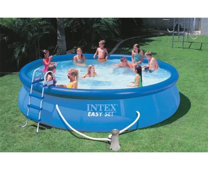 Надувной бескаркасный бассейн Intex 26168 с полным набором 457 x 122 см на 14141 л Голубой - изображение 4