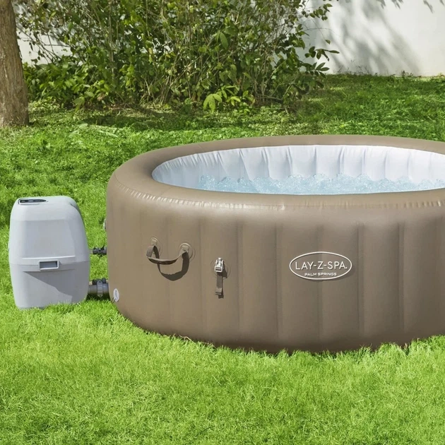Надувной бассейн-джакузи Lay-Z-Spa Bestway 60017 с подогревом и аэромассаж на 916 л Коричневый - изображение 3