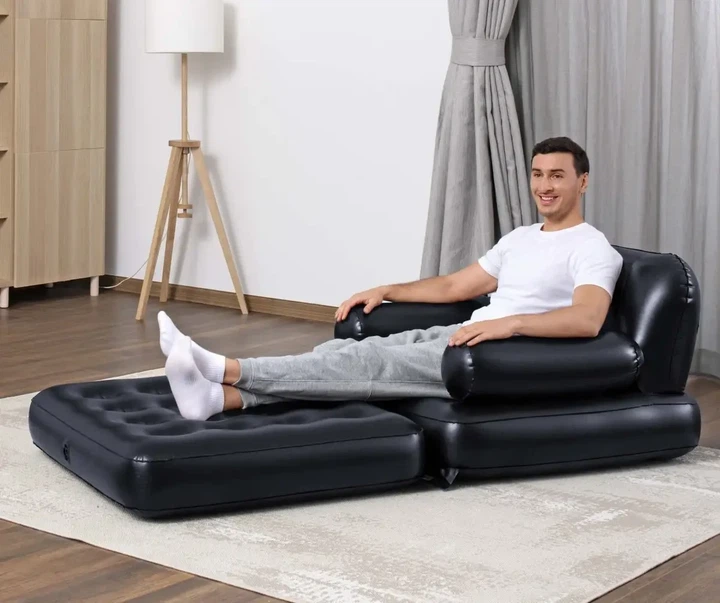 Односпальное надувное кресло-трансформер 5 в 1 191 x 97 x 64 см Bestway 75114 Черный - изображение 7