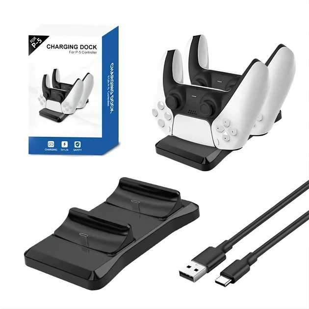 Зарядное устройство DOBE док-станция для PS5 DualSense Black - Фото 6 Зарядное устройство DOBE док-станция для PS5 DualSense Black - изображение 6