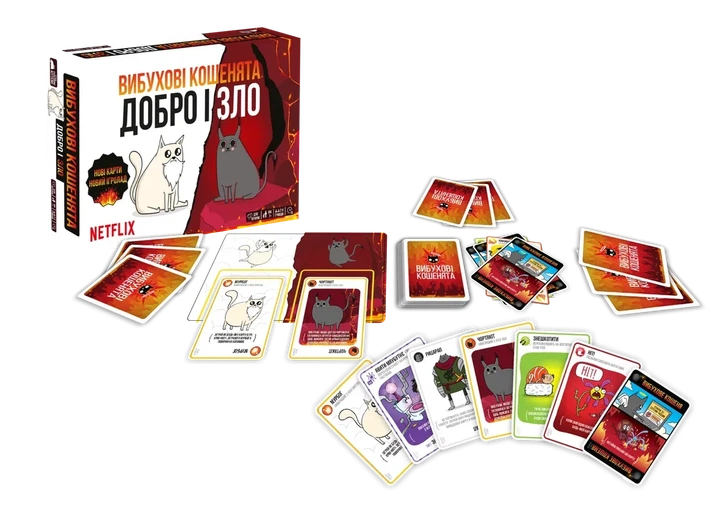 Настільна гра Rozum Вибухові кошенята: Добро і Зло (Exploding Kittens: Good Vs Evil)! Українською! - зображення 3