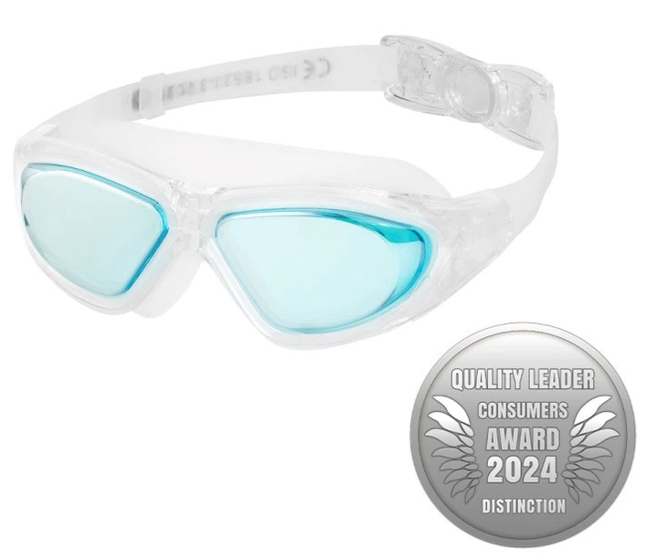 Okulary pływackie Nils AQUA JUNIOR białe NQG280MAF (5907695527315) - obraz 6