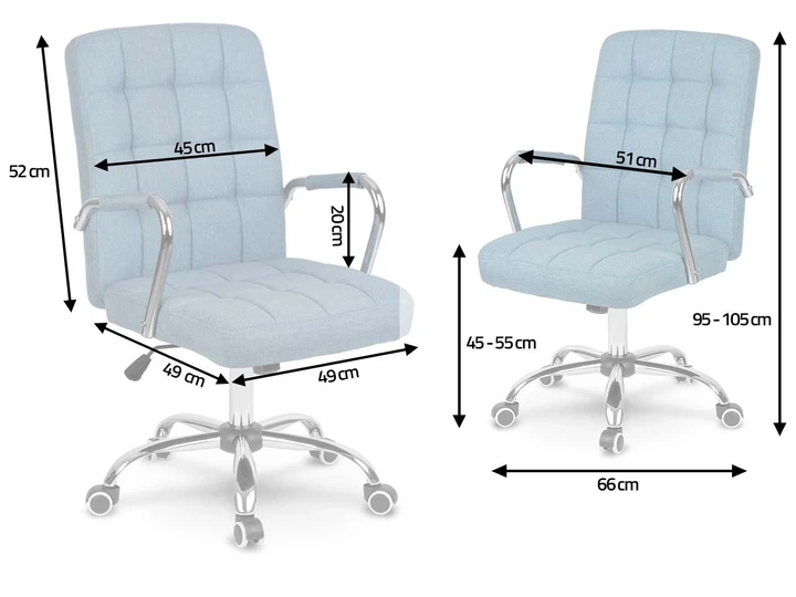 Fotel biurowy Sofotel 2434 Benton Niebieski (5902854519170) - obraz 7