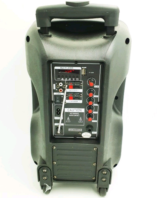 Акустична система BT100D з MP3-USB/ SD/ FM радіо/ Bluetooth/ Акумулятор/ радіомікрофон - зображення 3