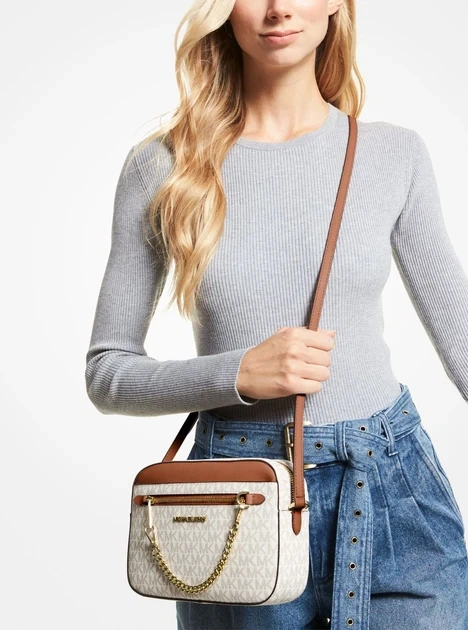 Женская сумка MICHAEL Michael Kors Jet Set Large Logo Crossbody Bag (35S1GTTC9B) VANILLA - изображение 4