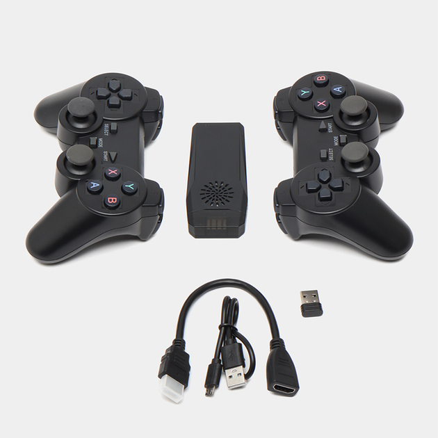 Безпроводная игровая приставка для телевизора Data Frog M8 64G 4К HDMI консоль Game Stick Lite с двумя беспроводными джойстиками 10000 игр Dendy Sega Game Boy Nintendo PlayStation 1 Retro - изображение 5