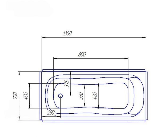 Акриловая ванна Redokss San RIMINI 1300x750 - изображение 5