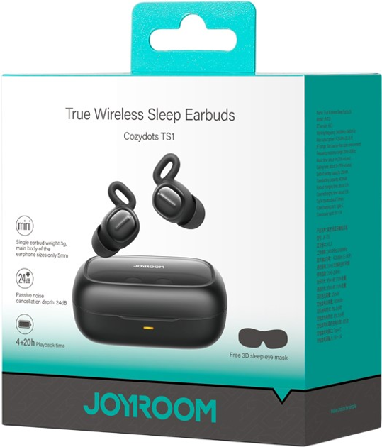 Słuchawki JOYROOM Cozydots JR-TS1 Black (6941237112088) - obraz 6