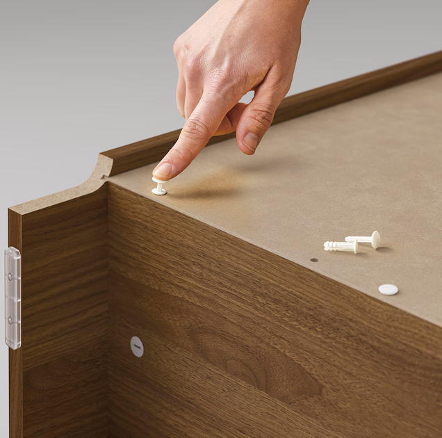 Витрина BILLY/OXBERG 40x30x202 IKEA 095.818.29 орех - изображение 3