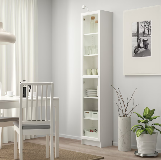 Витрина BILLY/OXBERG 40x30x202 IKEA 392.873.98 белый - изображение 2