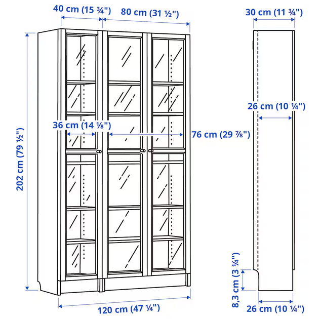 Полиця BILLY/OXBERG IKEA 295.818.33 темно-коричневий - Фото 5 Полиця BILLY/OXBERG IKEA 295.818.33 темно-коричневий - зображення 5