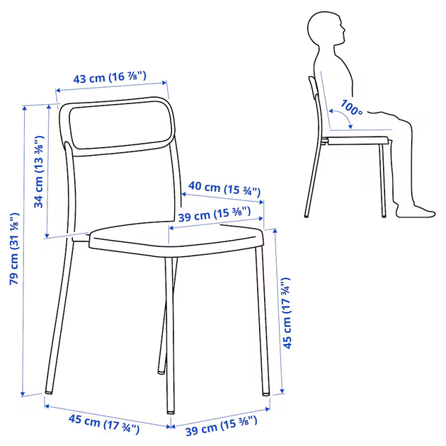 Кухонный стул VIHALS IKEA 505.691.03 - Фото 7 Кухонный стул VIHALS IKEA 505.691.03 - изображение 7