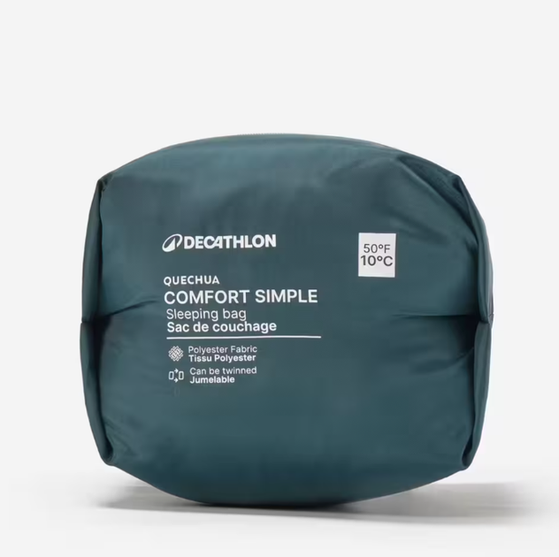 Спальный Мешок для Кемпинга QUECHUA Comfort 10° (190 x 80 см) Синий - изображение 5