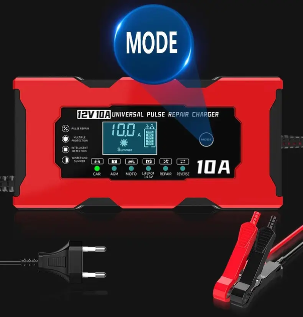 Зарядний пристрій для акумуляторів 12 V 10 A авто XJB1210-2R - изображение 2