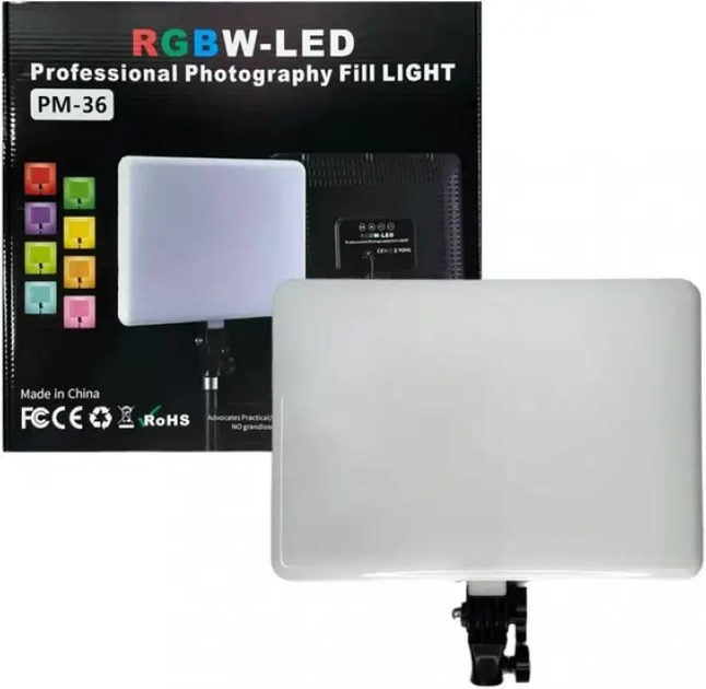 LED-лампа прямокутна 36х25см RGB світлодіодна RM-36 - изображение 7