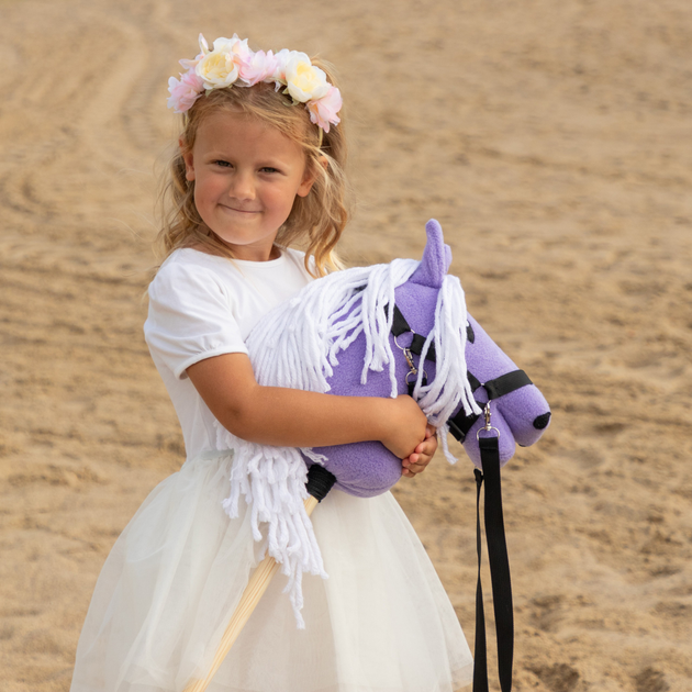 Кінь на палиці Hobby Horse Skippi З вуздечкою і віжками A5 Лавандовий (5906361450636) - зображення 8