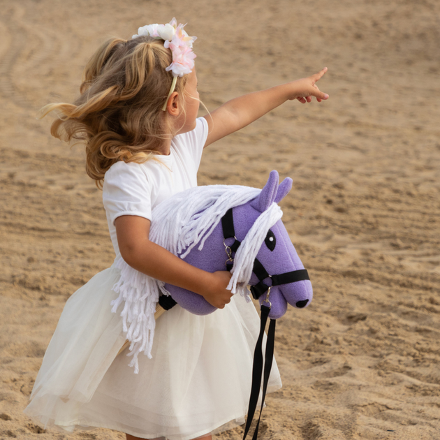 Кінь на палиці Hobby Horse Skippi З вуздечкою і віжками A5 Лавандовий (5906361450636) - зображення 9