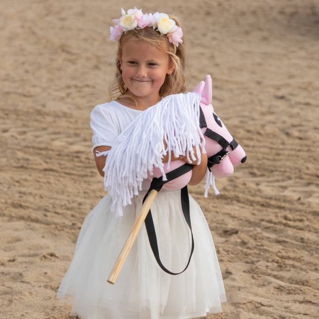 Koń na kiju Hobby Horse Skippi z kantarem i wodzami A5 Różowy (5906361450629) - obraz 5