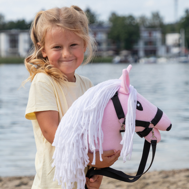 Koń na kiju Hobby Horse Skippi z kantarem i wodzami A5 Różowy (5906361450629) - obraz 7