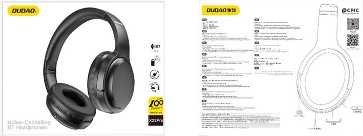 Słuchawki Dudao X22Pro Black (6973687240479) - obraz 3