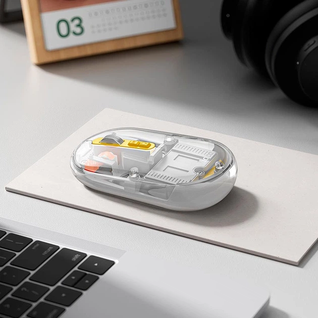 Мышь Hoco General dual-mode silent wireless mouse GM35 (battery version) |2.4G+BT, 800-1200-1600DPI серая - Фото 3 Мышь Hoco General dual-mode silent wireless mouse GM35 (battery version) |2.4G+BT, 800-1200-1600DPI серая - изображение 3