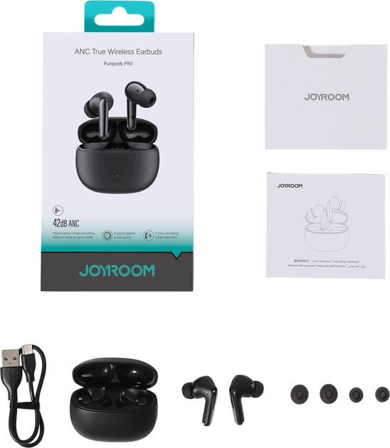 Słuchawki JOYROOM Funpods JR-FN1 Black (6941237122964) - obraz 8