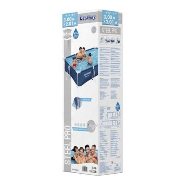 Детский прямоугольный каркасный бассейн Bestway 56404 Steel Pro Размер 300x201х66 см - изображение 11