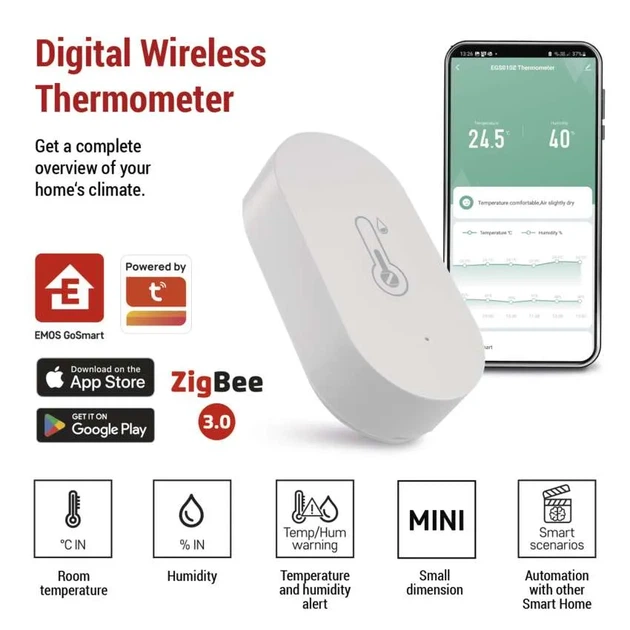 Цифровой умный термогигрометр EMOS EGS0102 ZigBee - изображение 7