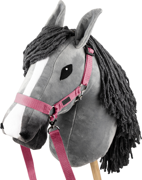 Akcesoria dla konia Hobby Horse Skippi Kantar, wodze, 2 wymienne futerka Różowy (5906361451060) - obraz 3