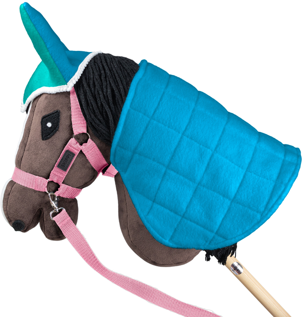 Akcesoria dla konia Hobby Horse Skippi Kantar, wodze, 2 wymienne futerka Różowy (5906361451060) - obraz 4